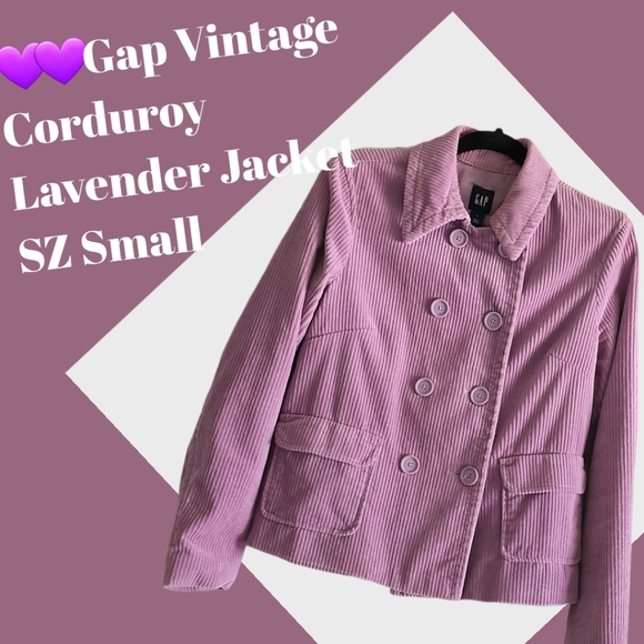 GAP Jackets & Blazers - Vintage Gap Corduroy Y2K  LAVENDER  Jacket SZ Small
